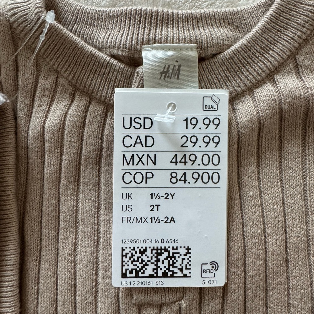 NWT H&M Beige Ribbed Knit Set - Picture 4 of 8